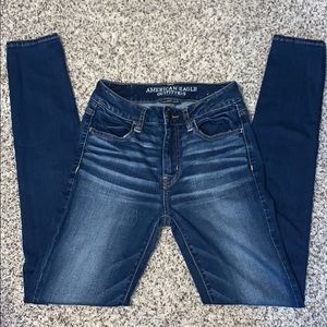 Dark denim jeans